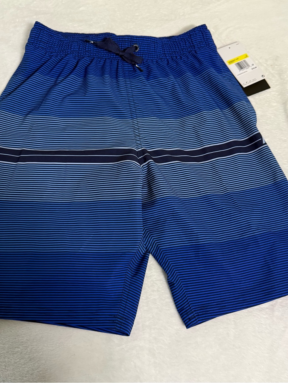 Nike Blue Gradient Stripe Swim Trunks